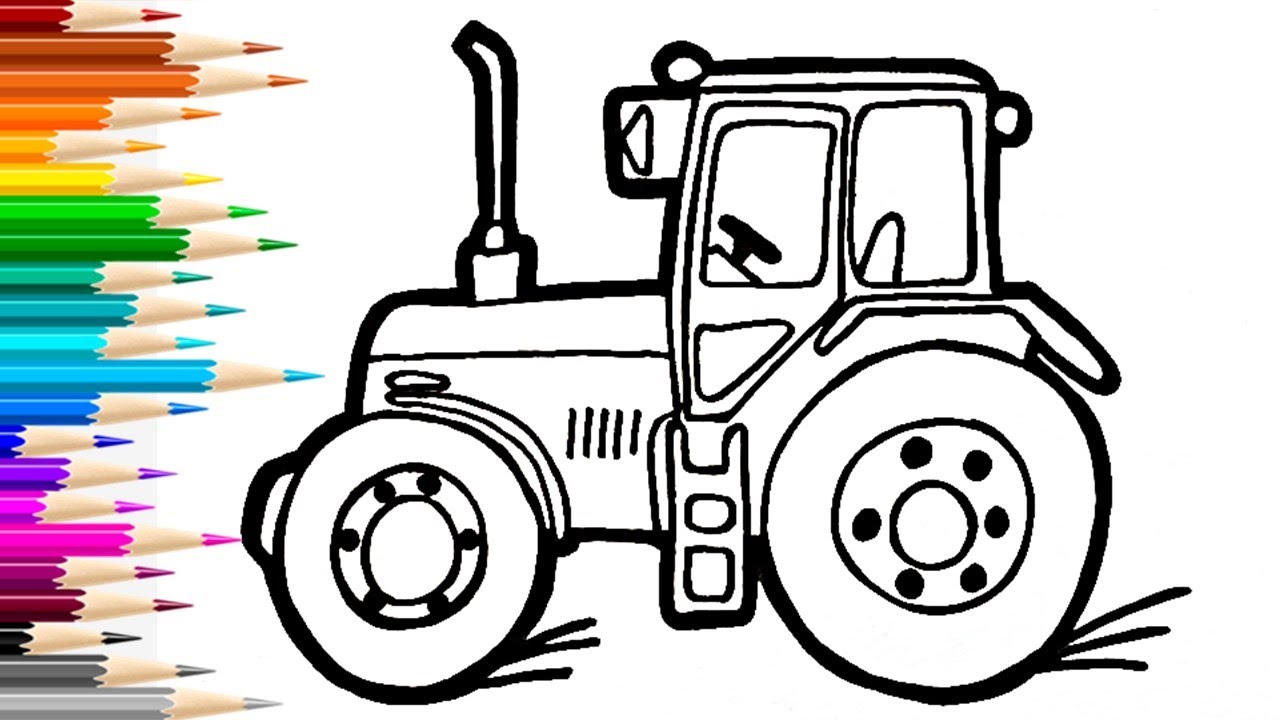 Трактор как нарисовать детям