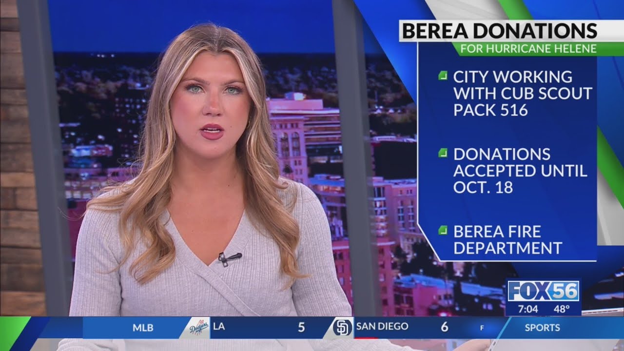 Berea working with Cub Scouts to collect hurricane relief supplies