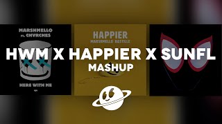 HERE WITH ME x HAPPIER x SUNFLOWER [Mashup] | Marshmello, Post Malone, CHVRCHES, Bastille, Swae Lee