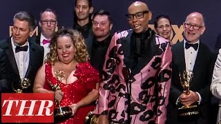 Emmy Winners for 'RuPaul's Drag Race' Full Press Room Speech | THR
