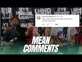 Reacting to Mean Comments
