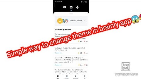 How to change or set dark theme in brainly app SIMPLE And HUMBLE 🥳