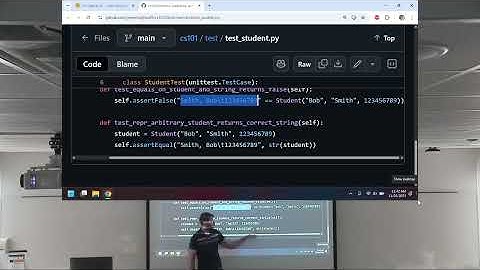 CSCI 161 --- November 25, 2025: Student Unit Tests and Intro Course Class