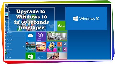 Windows 10 upgrade in 60 seconds timelapse