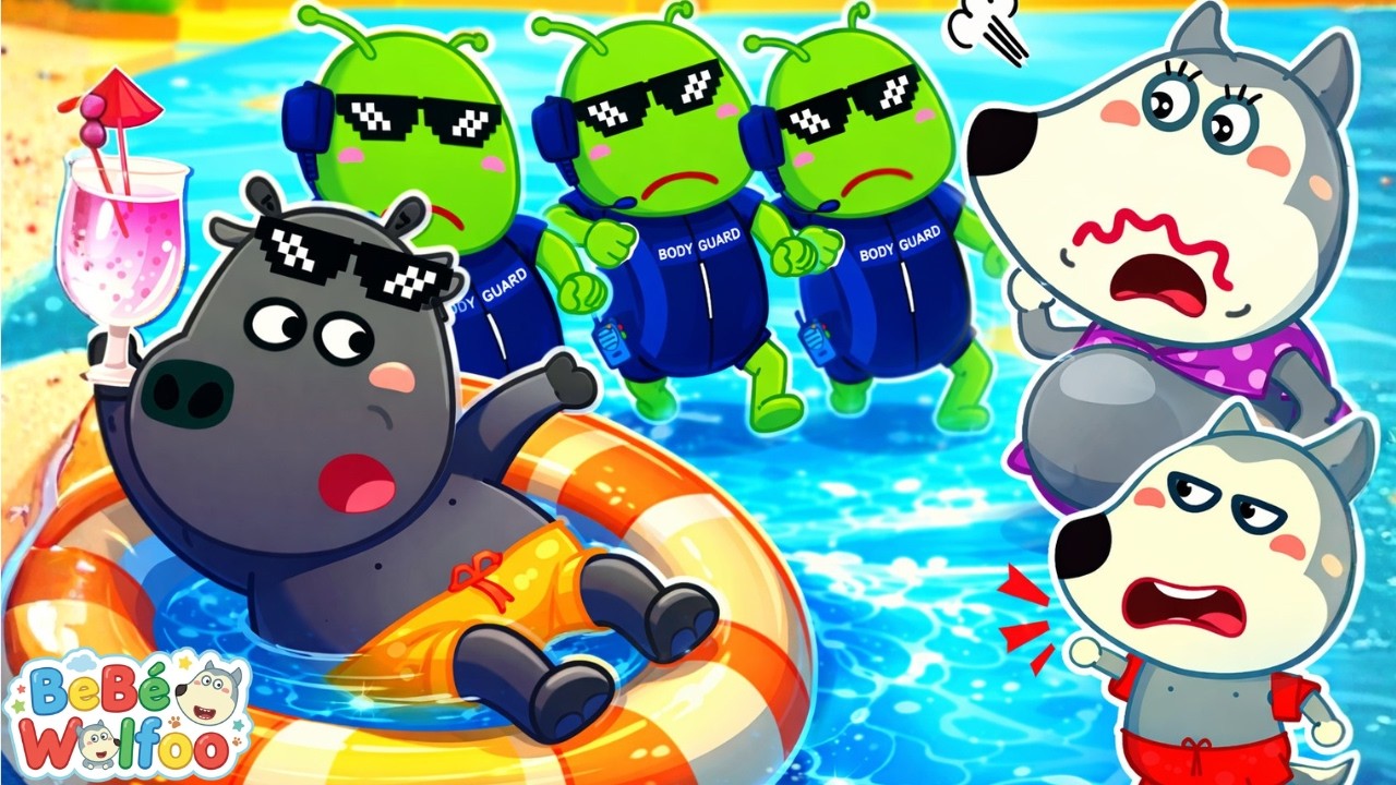 Bebé Wolfoo | ¡No Hay Espacio En La Piscina! | Dibujos animados para niños