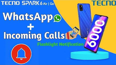 How to turn on notification light in Tecno Spark 6 Air | Tecno Spark 6 Go Notification Light