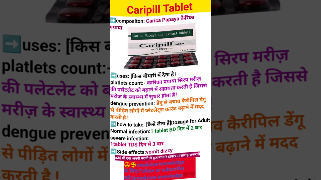 Caripil tablet uses in hindi 🥰🥰🥰🥰😍
