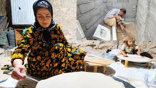 🏡🔥 A Busy Day Building Massoumeh’s Dream Home | Plumbing, Toilet Installation & Fresh Bread!