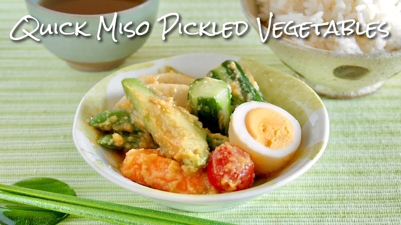 Quick Miso Pickled Vegetables (Immune-Boosting Everyday Recipe) | OCHIKERON | Create Eat Happy :) | ochikeron