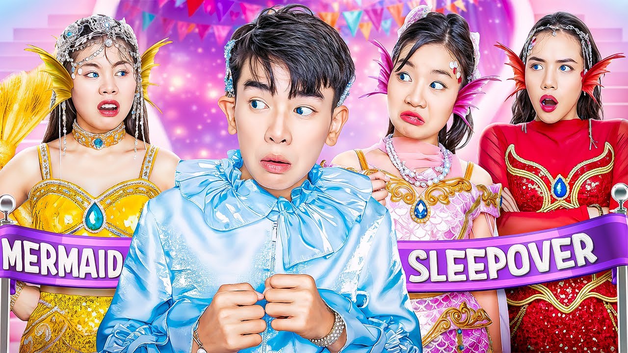 Бедняга Хочет Присоединиться К Вечеринке С Ночевкой В ​​стиле Русалок! Вечеринка Только Для Русалок