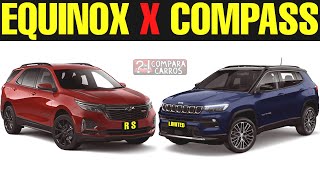 COMPARATIVO Novo Chevrolet Equinox RS vs Novo Jeep Compass Limited