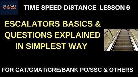 TSD_LESSON 6_ BASICS AND QUESTIONS ON ESCALATORS_TIME SPEED DISTANCE_QUANTITATIVE APTITUDE FOR CAT