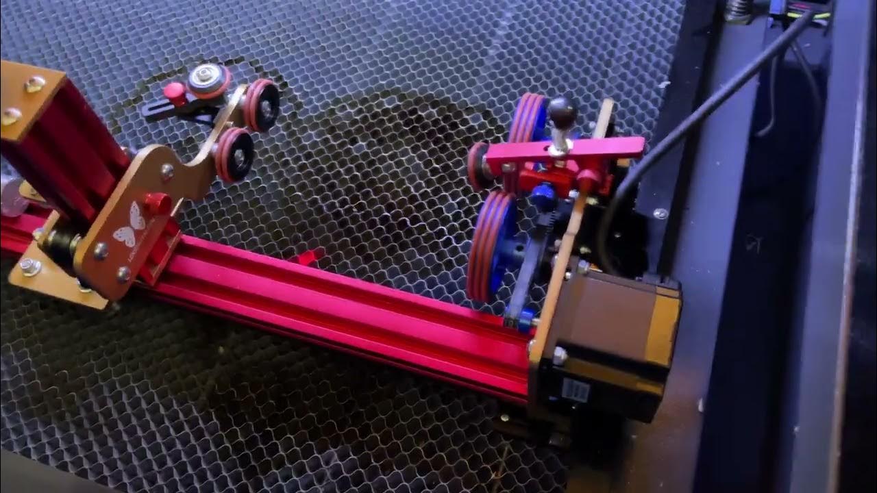 Lightburn mirror rotary demo YouTube