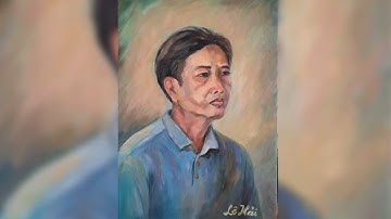 Bài vẽ Chân dung sơn dầu của lớp