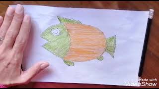 رسم سمكة خطوة بخطوة  ?️??Drawing a fish