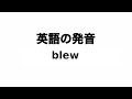 英単語 blew 発音と読み方
