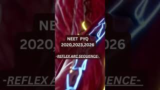 🔥RE-NEET 2026🔥REFLEX ARC NEURAL CONTROL #shorts # neet #neetaspirants #biology #ytshorts #yt