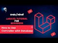 Laravel tutorial for bingers  how to use controller with database in urduhindi