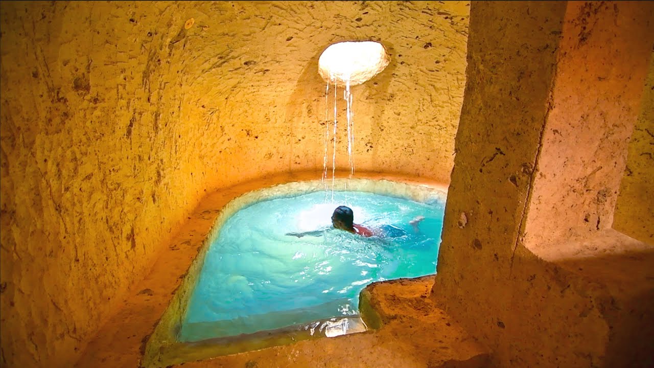 This Summers Living  Building Underground Temple Tunnel House With Swimming Pools