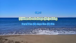 Video thumbnail of "Days Like This by Van Morrison play along with scrolling guitar chords and lyrics"