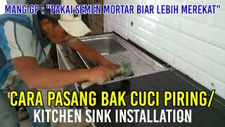 cara pasang bak cuci piring//kitchen sink