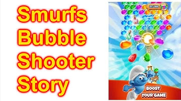 Smurfs Bubble Shooter Story Game App On Cell Phone