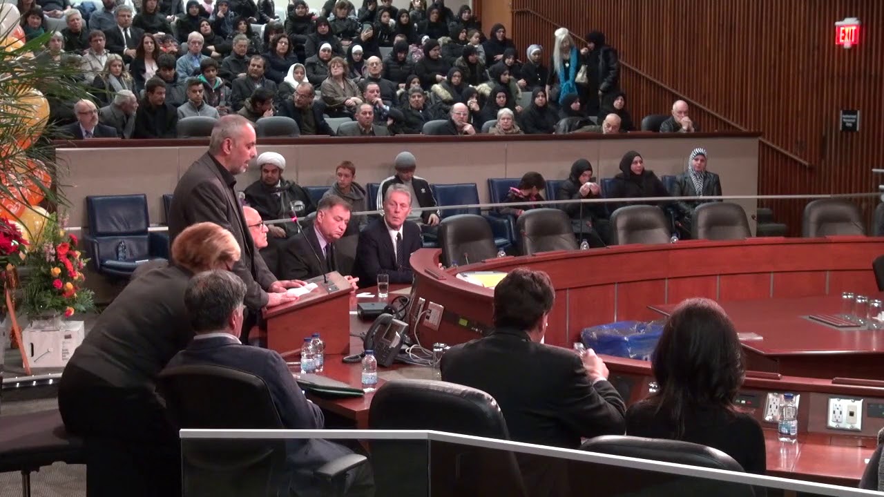 Hamilton City Hall Memorial Service for Yosif Al-Hasnawi