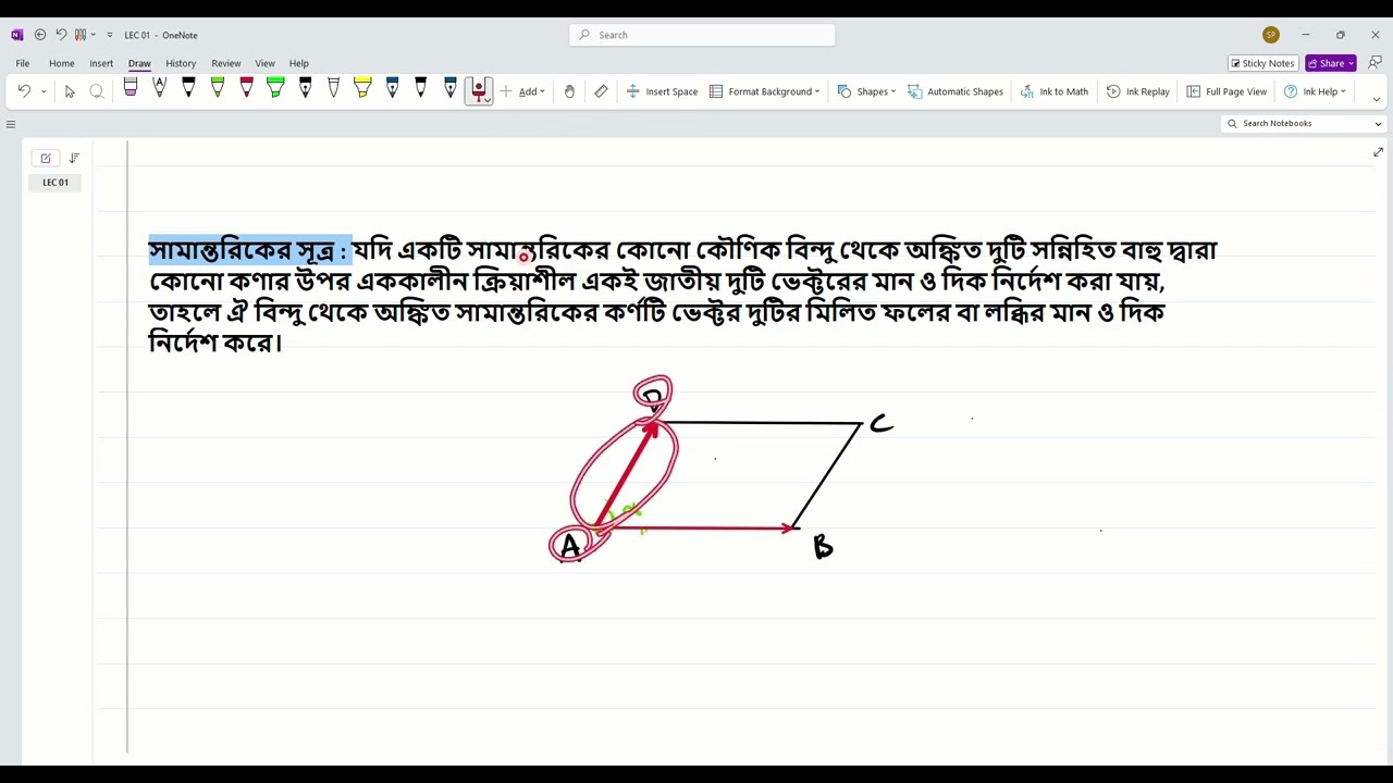 01 Resultant of Vectors by Parallelogram Law Iভেক্টরের সামান্তরিক সূত্র। QuantumCore