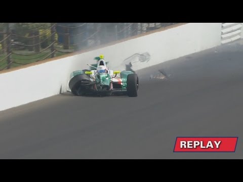 IndyCar Series 2017. FP5 Indy 500. Spencer Pigot Hard Crash