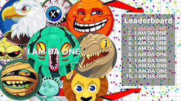 Agar.io - Writing on the Leaderboard: I AM DA ONE!