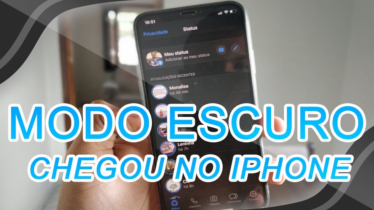 ALELUIA!!! Como ativar o MODO ESCURO OFICIALMENTE no WhatsApp do iPhone ...