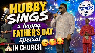 Hubby sings🎤 a happy Father’s Day special in Church 😘🥰🥰