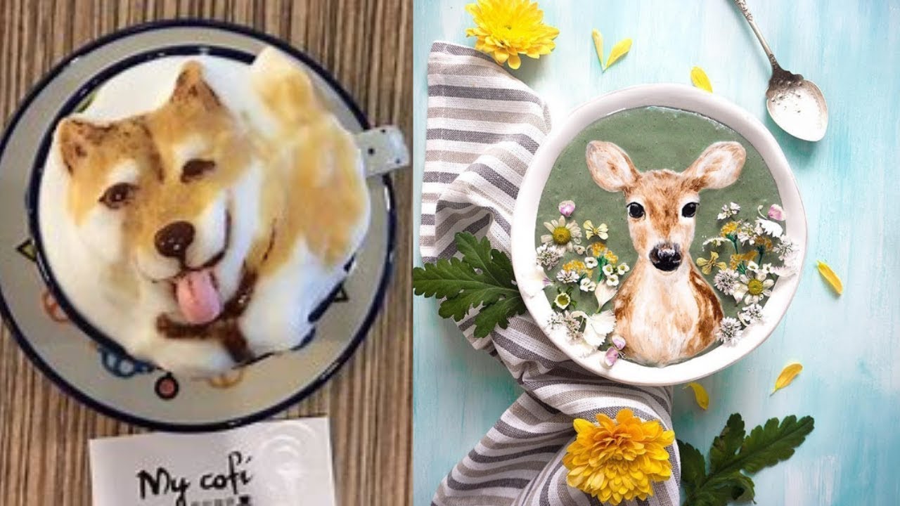 Amazing Latte coffee art ! colorful latte art! Amazing artist YouTube