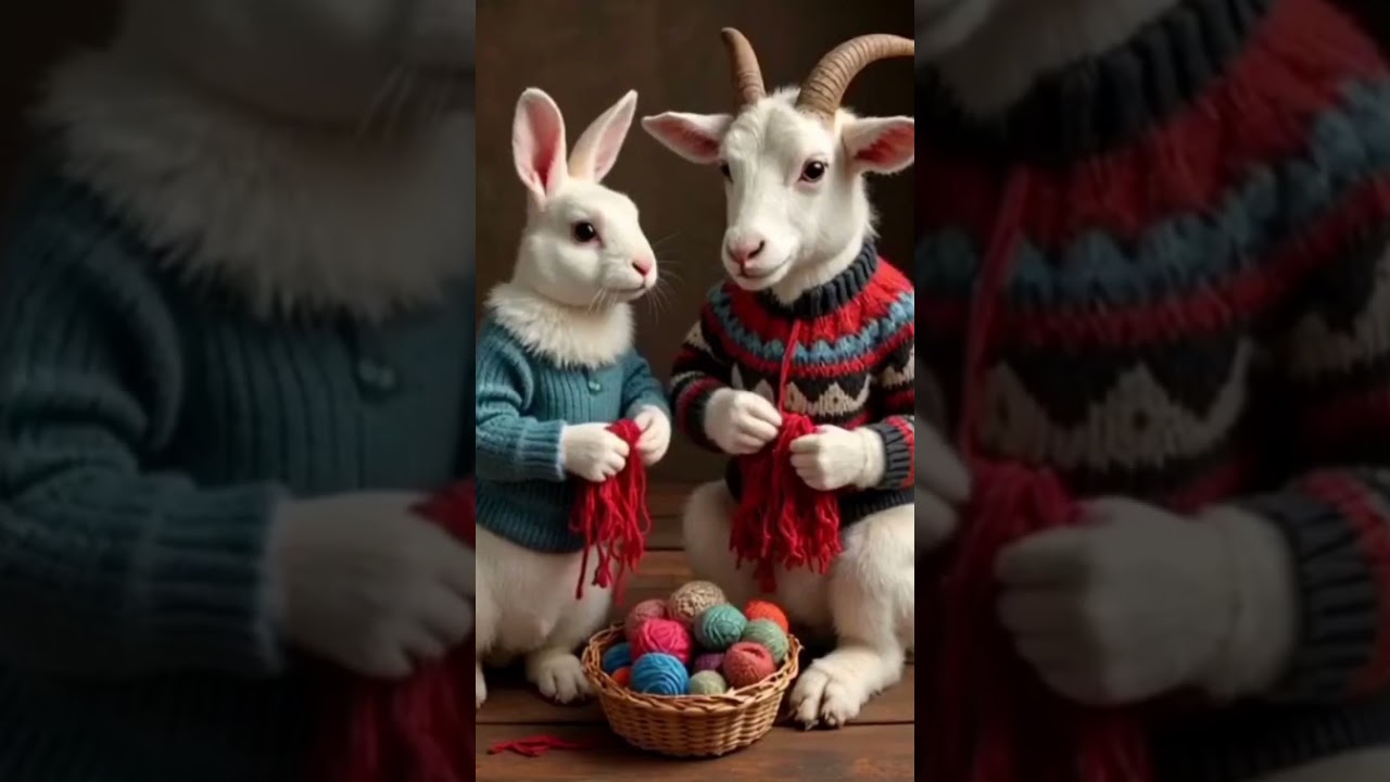 rabbit and goat have good bond in there life 