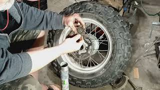 TW 200 Rear Wheel Bearing Removal