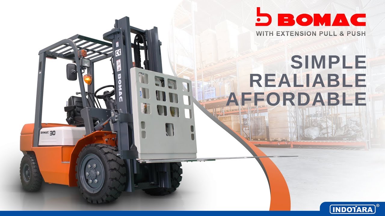 Jual Forklift Dengan Attachment Push Dan Pull Kuat Bomac Forklift Youtube