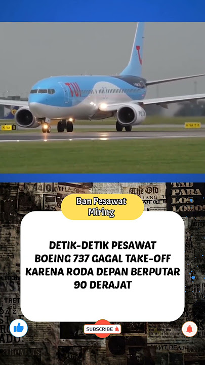 Pesawat Gagal Take-off Gara-Gara Roda Depan Miring!😱✈️ #shorts #fyp #viralshorts #boeing #viralreels