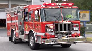 Upland Fire Company Squad 57, Traffic 57A & Parkside Fire Company Tac 45 Responding