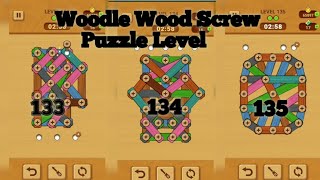 Woodle Wood Screw Puzzle Game Play Level 133-134-135 #woodlescrewpuzzle