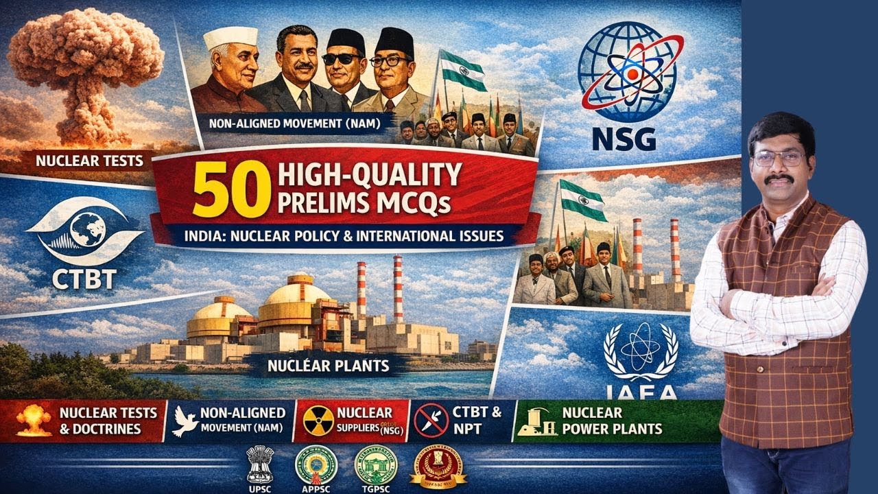 Part 1 - Top 1 - 25 MCQ | Nuclear Policies & International Issues   