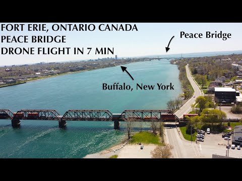 Fort Erie, Ontario Canada - Niagara River 4K Drone Fly Over Serene