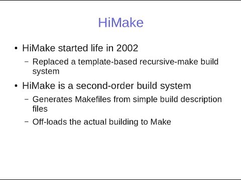 HiMake - the build tool that builds the Kongsberg missile software - Arne Førlie