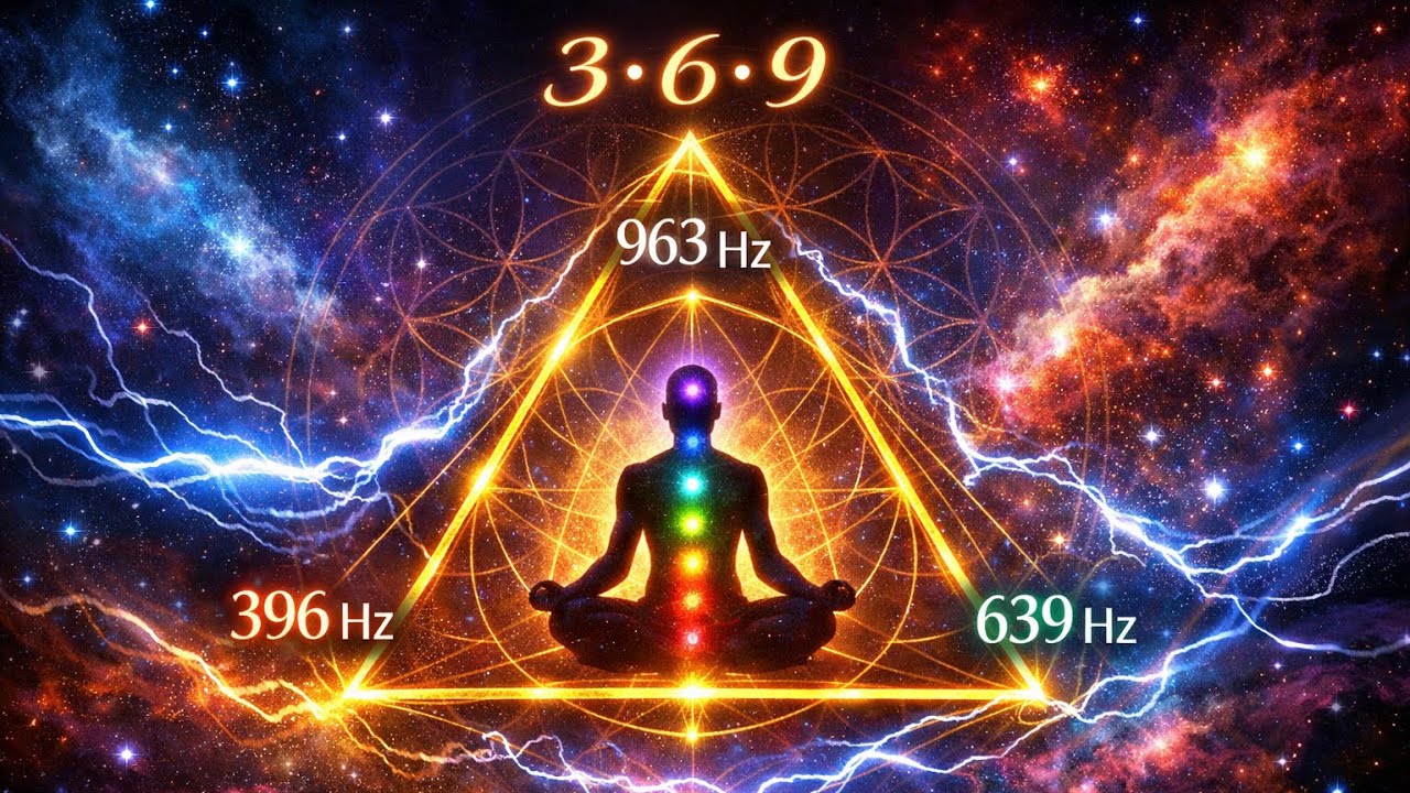 Tesla’s 3‑6‑9 Code of the Universe | 396 Hz + 639 Hz + 963 Hz Triple Solfeggio Frequency