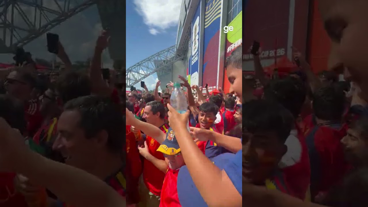 TORCIDA DA ESPANHA FAZ A FESTA | #shorts | Copa do Mundo 2026 | ge.globo