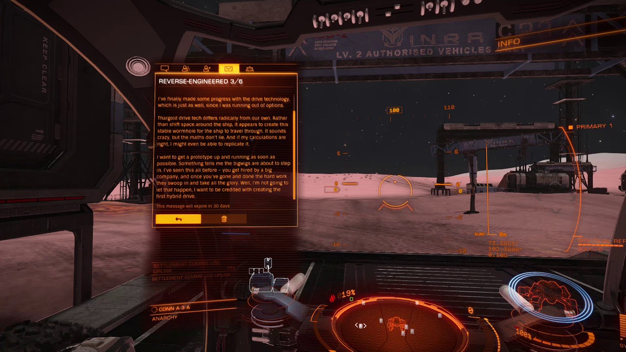 Elite Dangerous - Almeida Landing Logs, I.N.R.A. Outpost