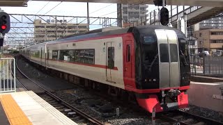 288列車 特急 河和行  名鉄2200系2212F⑥＋3150系3162F② 神宮前駅 到着 警笛付  2021年8月11日(水)撮影