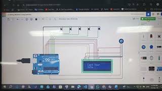 Electronic Voting Machine | Circuit | Project | Tinkercad design | #giki #semester #project #2025