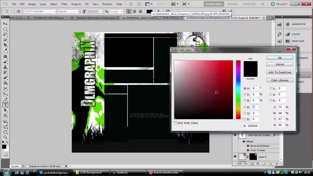 CoD inspired Youtube Background Using Photoshop