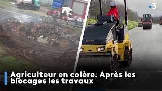 Agriculteur en colère. Après les blocages les travaux