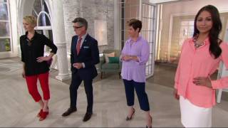 Joan Rivers Silky Blouse with Peplum Detail on QVC